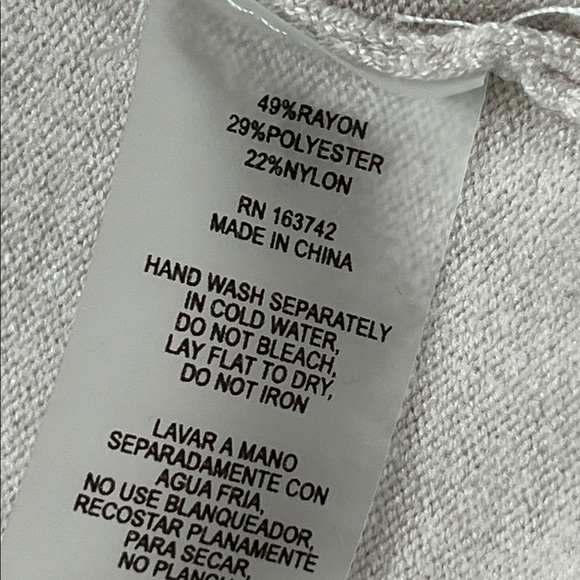 AAEDA Cottage Multi Color Crochet Flower Applique Open Front Lt Beige Cardigan L - Picture 13 of 16